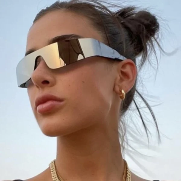 ⁦משקפי שמש ללא מסגרת סגנון פאנק⁩ – תמונה ⁦2⁩
