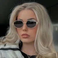 משקפי שמש קטנים עגלגלים רטרו יוניסקס ממתכת